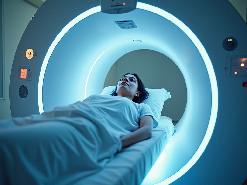 Patient receiving support during a private MRI scan in Leeds