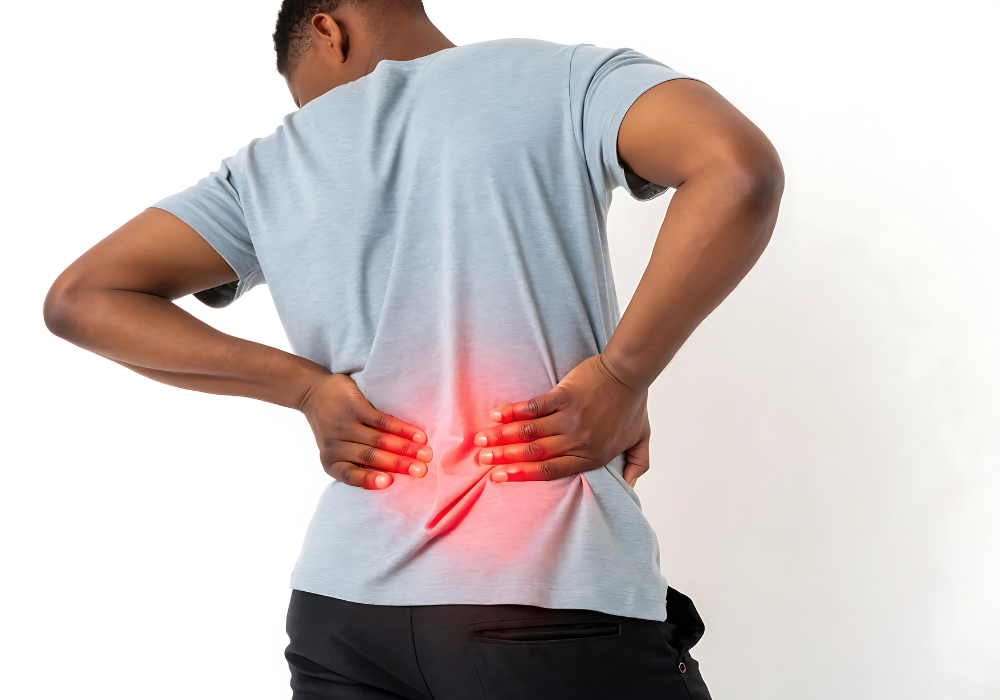 Person experiencing lower back pain